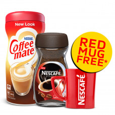 Nestlé Nescafé Classic & COFFEEMATE  Jar Combo with Free Red Mug